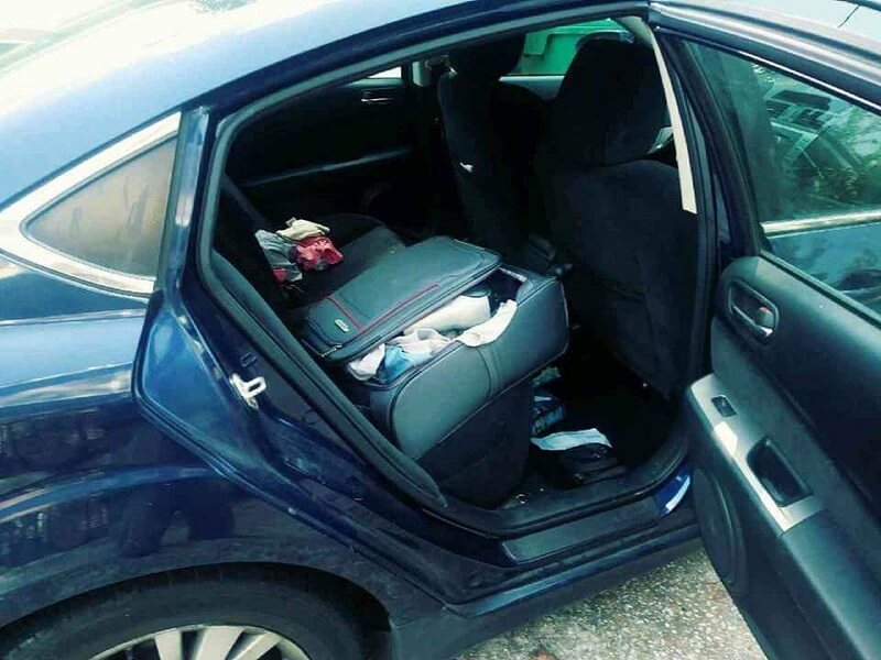 The inside of Jenna Van Gelderen's car