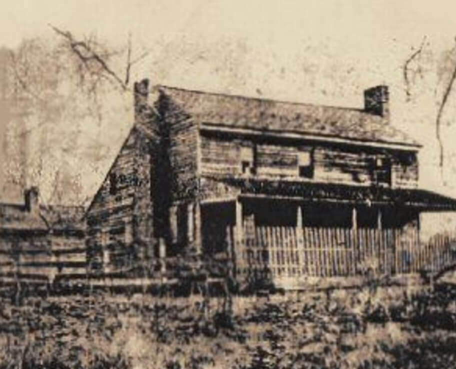 newspaper image of Lyerly family home before axe murders
