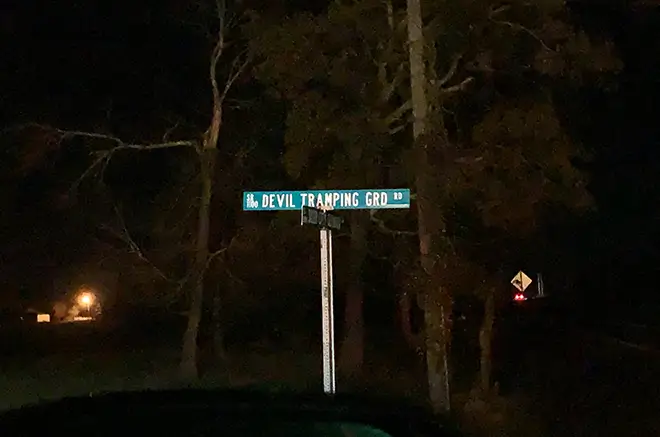 devil's tramping ground sign by malorie's adventures