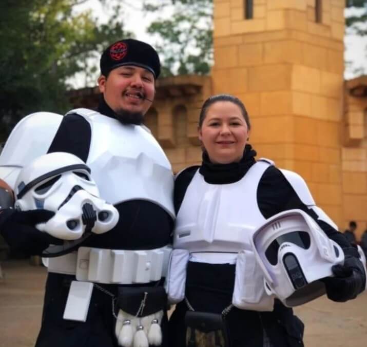 liz and sergio in costume